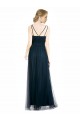 Long Sleeveless Tulle Blue A-Line Bridesmaid Dress Colchester