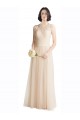 Long Sleeveless Tulle & Lace Ivory A-Line Bridesmaid Dress Colchester