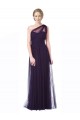 Long Sleeveless Tulle Plum A-Line Bridesmaid Dress Colchester
