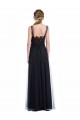 Long Sleeveless Tulle & Lace Black A-Line Bridesmaid Dress Colchester