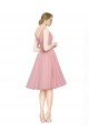 Knee Length Sleeveless Tulle Pink A-Line Bridesmaid Gown Colchester