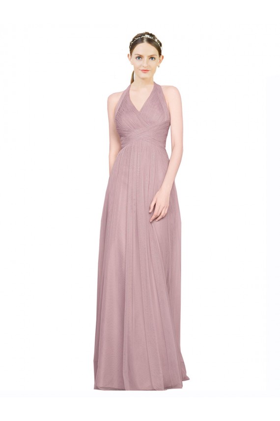 Long Sleeveless Tulle A-Line Bridesmaid Gown Colchester