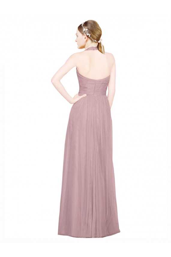 Long Sleeveless Tulle A-Line Bridesmaid Gown Colchester