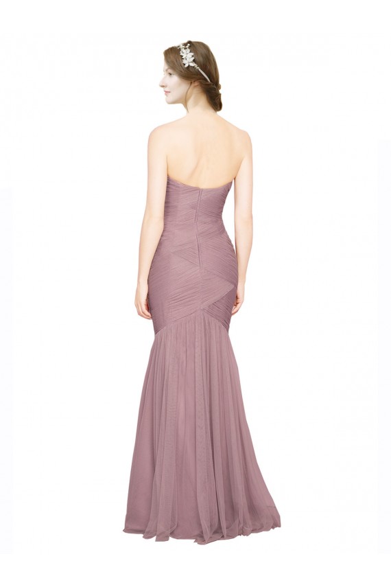 Long Sleeveless Tulle Mermaid Bridesmaid Dress Colchester