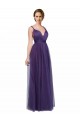 Long Sleeveless Tulle Purple A-Line Bridesmaid Dress Colchester