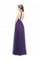 Long Sleeveless Tulle Purple A-Line Bridesmaid Dress Colchester