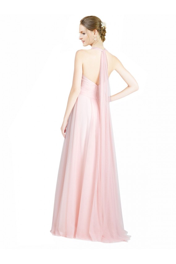 Long Sleeveless Tulle Mint Green A-Line Bridesmaid Dress Colchester