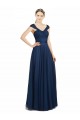 Long Sleeveless Tulle Dark Navy A-Line Bridesmaid Dress Colchester