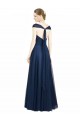 Long Sleeveless Tulle Dark Navy A-Line Bridesmaid Dress Colchester