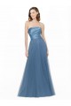 Long Sleeveless Satin & Tulle A-Line Bridesmaid Dress Colchester