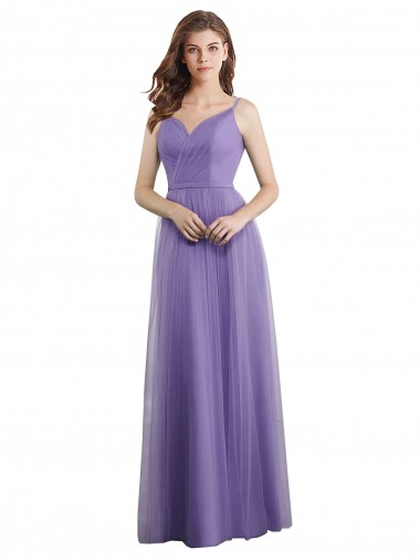 Long Sleeveless Tulle A-Line Formal Dress / Bridesmaid Dress Colchester