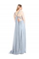 Long Sleeveless Tulle Light Sky Blue A-Line Evening Gown / Bridesmaid Dress Colchester