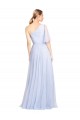 Long Flutter Sleeves Tulle Light Sky Blue A-Line Bridesmaid Dress Colchester