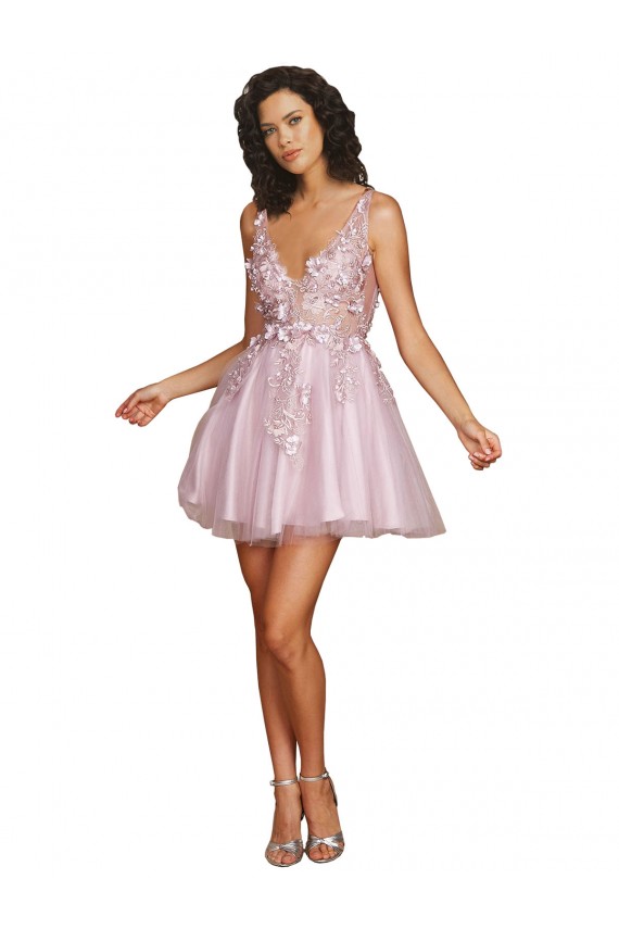 Short Sleeveless Tulle A-Line Bridesmaid Dress Colchester