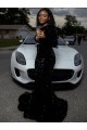 Sweep Train Long Sleeves Velvet Sequin Black One Shoulder Sheath Prom Dress Colchester