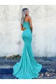 Sweep Train Sleeveless Velvet Sequin Mermaid Prom Dresses Colchester