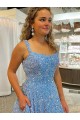 Court Train Sleeveless Velvet Sequin A-Line Prom Dress / Evening Dress Colchester
