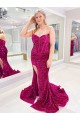 Sweep Train Sleeveless Velvet Sequin Sweetheart Sheath Evening Dress Colchester