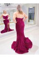 Sweep Train Sleeveless Velvet Sequin Sweetheart Sheath Evening Dress Colchester