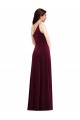 Long Sleeveless Stretch Velvet Burgundy Trumpet Black Tie Evening Dress / Prom Dress / Bridesmaid Dress Colchester