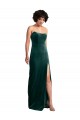 Long Sleeveless Stretch Velvet Dark Green Sheath Black Tie Evening Gown / Prom Dress / Bridesmaid Dress Colchester